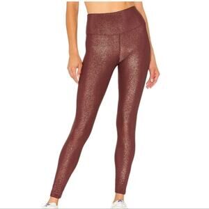 Spanx Assets by SPANX Burgundy Colored  Leggings Size Large Shimmery